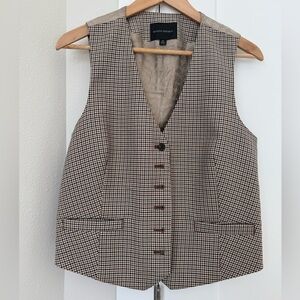 Banana Republic Houndstooth Vest - Black and White